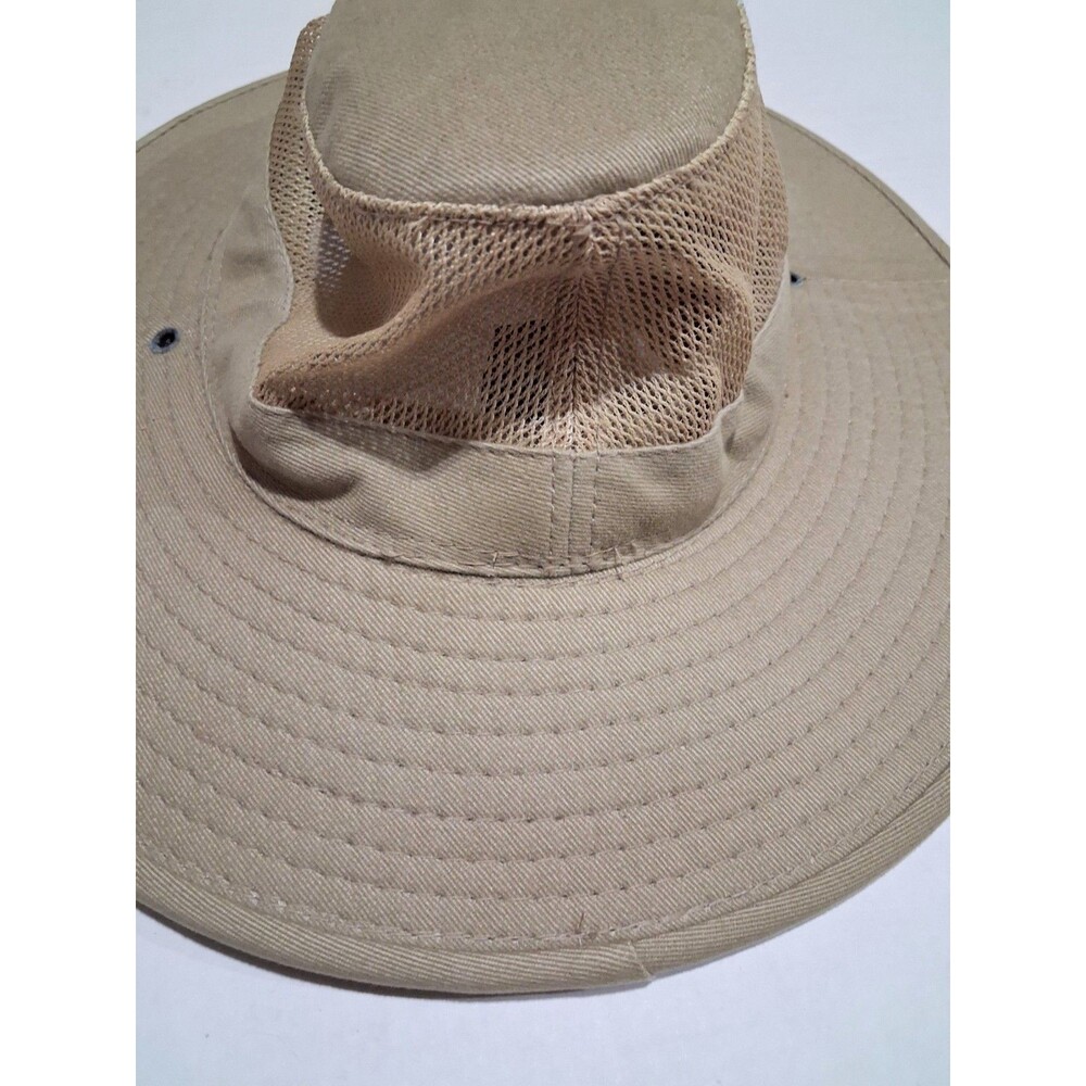 DPC Dorfman Pacific Co Hat Cotton Safari Khaki  Mesh Panel Large - Picture 5 of 8